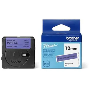 Brother, Ruban d'étiquetage, Btag (1.20 cm, Violet) pas cher