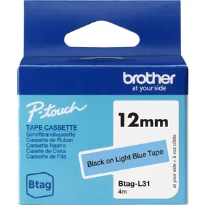 Brother, Ruban d'étiquetage, Btag (1.20 cm, Bleu, Noir) pas cher