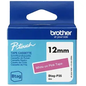Brother, Ruban d'étiquetage, Btag (1.20 cm, Rose) pas cher