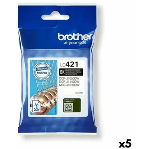 Cartouche d'encre originale Brother LC421 Noir (5 Unités) pas cher