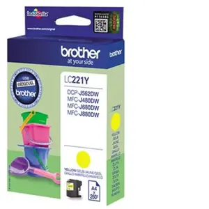 Brother LC221Y - jaune - originale - cartouche d'encre pas cher