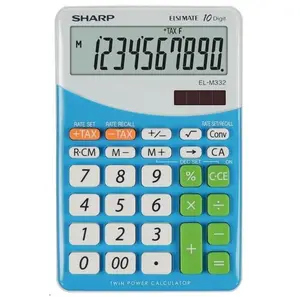 Sharp, Calculatrice, EL M332 BBL - BLU (Piles, Cellules solaires) pas cher