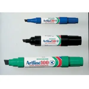 Marqueur Artline 100 pointe feutre acrylique biseautée 7,5/12mm noirVendu parrakuten