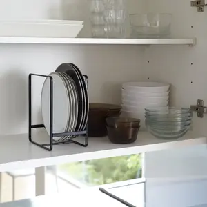 Yamazaki Organiseur de vaisselle, alliage d'acier, noir, taille unique pas cher