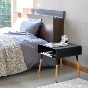 Comparateur de prix : Yamazaki - Table de chevet moderne en métal et bois