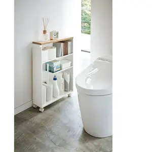 Yamazaki Semi-Closed storage cart - Tower - white pas cher