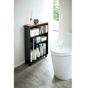 Comparateur de prix : Yamazaki Tour Chariot de Salle de Bain, Acier, Noir, Taille Unique