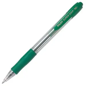 Aucune Pilot Lot De 12 Stylos À Bille Rétractable Super Grip, Vert pas cher