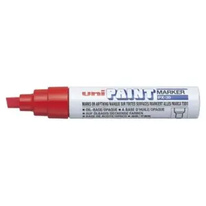 Uniball Marqueur PAINT Marker PX30 Pte biseautée large 4 - 8,5mm Rouge pas cher