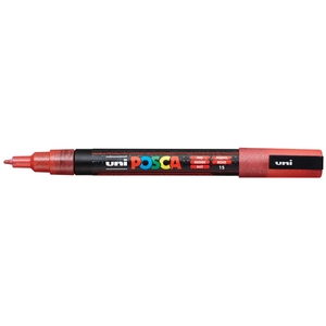 Uni-Ball Marqueur Posca - Pointe conique fine - Rouge pailleté - Posca pas cher