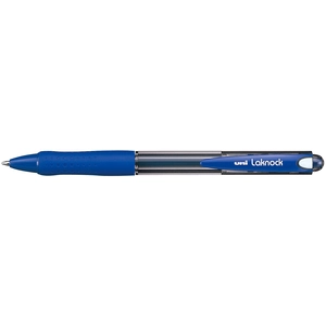 Uni-ball Laknock Stylo bille rétractable écriture large 1,4mm Bleu pas cher