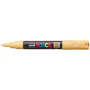 Uni-Ball Marqueur - POSCA - Pointe conique extra fine 1 mm - Couleur Abricot - Indélébile - Opaque pas cher