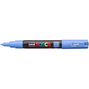 Uni-Ball Marqueur - POSCA - PC-1MC - Bleu ciel - Pointe extra-fine conique - Opaque pas cher