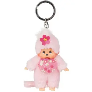 Cherry Blossom Fille | 10 cm | Kiki | Monchhichi | Sekiguchi | Porte-clés