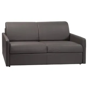 VENTE-UNIQUE Canapé 3 places convertible express en simili CALIFE - Gris - Couchage 140 cm pas cher