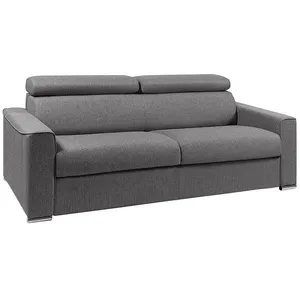 Canapé 4 places convertible express en tissu LINEA SOFA VIZIR - Gris - Couchage 160 cm - Matelas 18cm pas cher