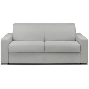 VENTE-UNIQUE Canapé 3 places convertible express en tissu chiné gris - Couchage 140 cm - Matelas 18 cm avec mémoire de forme CALITO pas cher