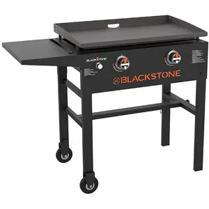 Blackstone Plancha à gaz sur pieds,2 brûleurs, 28 pouces (71cm) sur pieds - Black... pas cher