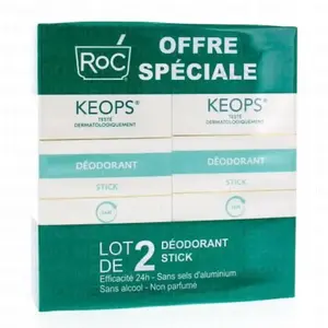 Keops Déodorant Stick 24h - Lot de 2 x 40ml pas cher