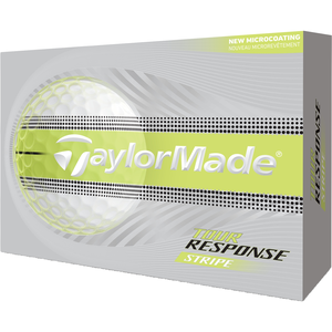 TaylorMade Tour Response Stripe Golfballen 2026 - Geel - 12 Stuks