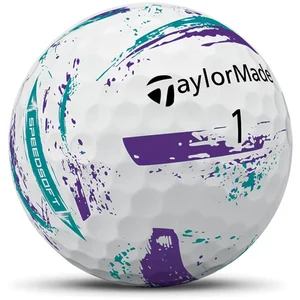 TaylorMade SpeedSoft Ink Golfballen 2026 - Paars Turquoise - 12 StuksVendu parbol