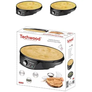 Techwood Crêpière Electrique 35 x 9 x 38 CM Revêtement anti-adhésif Pi...