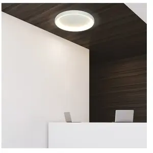 Plafonnier LED Kampos 30W 3000K Aluminium Blanc Sable pas cher