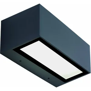 Applique Murale Extérieure LED 26W IP65 Gris Foncé ZAMBELIS - Blanc ch... pas cher