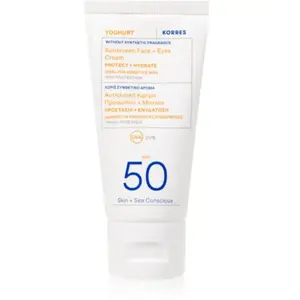 Korres Crème Solaire Visage & Yeux - Sans Parfum Spf50 Yaourt 50 ml pas cher