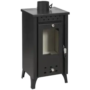 DIVINA FIRE Iperbriko - Poêle à bois Matilde Nera puissance 7,7 kW L33xp38,5xh74Vendu parbol