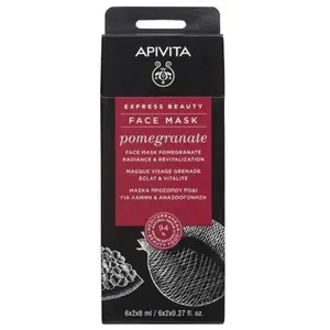 Apivita, Set cadeau beauté, Coffret « Express Pomegranate », revitalisant, masque crème, pour le visage, 2 pièces, 8 ml, pour (Kit de soins du visage) pas cher