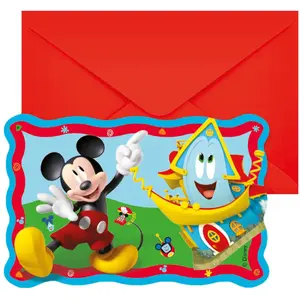 Procos Vegaoo - 6 kartonnen uitnodigingen Mickey Mouse pas cher