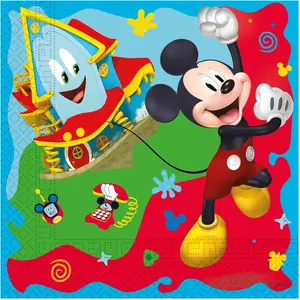 Procos 20 Serviettes En Papier Mickey Mouse 33 X 33 Cm pas cher