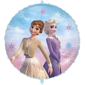 Folieballon - Frozen - 46cm - rond - inclusief gewichtje en lintje pas cher