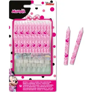 Procos Bougies Minnie - MISTER FIESTA - x12 - Anniversaire - Fille - Décoration de fête pas cher
