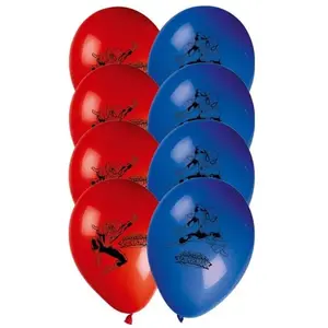 PROCOS Ballons Spiderman (x8) - Spiderman - Paquet de 8 ballons - Ballon classique - Ballon hélium - Pompe à pied pas cher