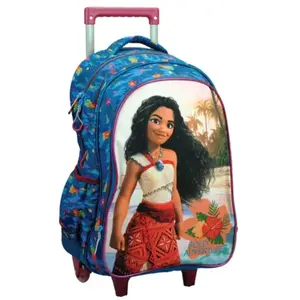 Grand trolley cartable à roulettes sac à dos VAIANA Disney primaire 46... pas cher