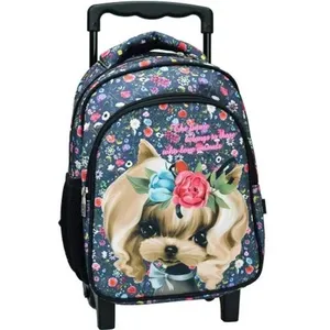 SANS Sac à dos à roulettes - Chien Yorke - 31 CM - Trolley pour enfants - M... pas cher
