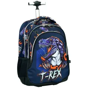 Sac à dos à roulettes Dinosaure T-rex Violet 48 CM - Cartable pas cher