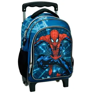Sac à dos à roulettes Spiderman Neon Web 30 CM Trolley Maternelle pas cher