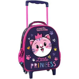 Sac à dos à roulettes Chat Little Princess maternelle 31 CM Trolley