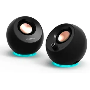 Creative Pebble Pro 2.0 BK USB C/BT/RGB, Haut-parleur PC, Noir pas cher