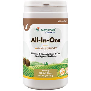 NaturVet All-In-One pour chien 120 bouchées à mâcher pas cher