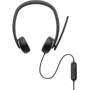 DELL WH3024 Headset Bedraad Hoofdband Oproepen/muziek USB Type-C Zwart pas cher