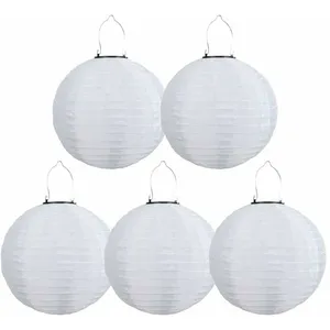 LABLANC Lot de 5 lampions solaires led d'extérieur étanches,Pour jardin, églis... pas cher