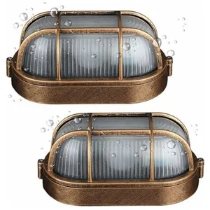 LABLANC (2 pack)Applique D'extérieur,Lampe Ovale En Aluminium Moulé So... pas cher