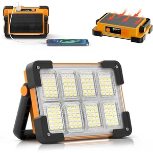 LABLANC Lampe de travail rechargeable à led, projecteur à led avec port usb, projecteur portable avec 4 modes, lumières de sécurité étanches pour la pêche,