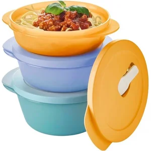 Boîte alimentaire TUPPERWARE Crystalwave ronds 0.4l  0.6l  0.8l pas cher