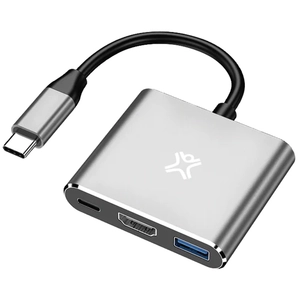XtremeMac USB-C Hub 3 poorten - USB 3.0 - 4k HDMI - Grijs pas cher