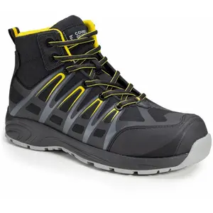 Chaussures montantes imperméables Multi-usages Coverguard ALUNI S3 Noir / Jaune 40 pas cher